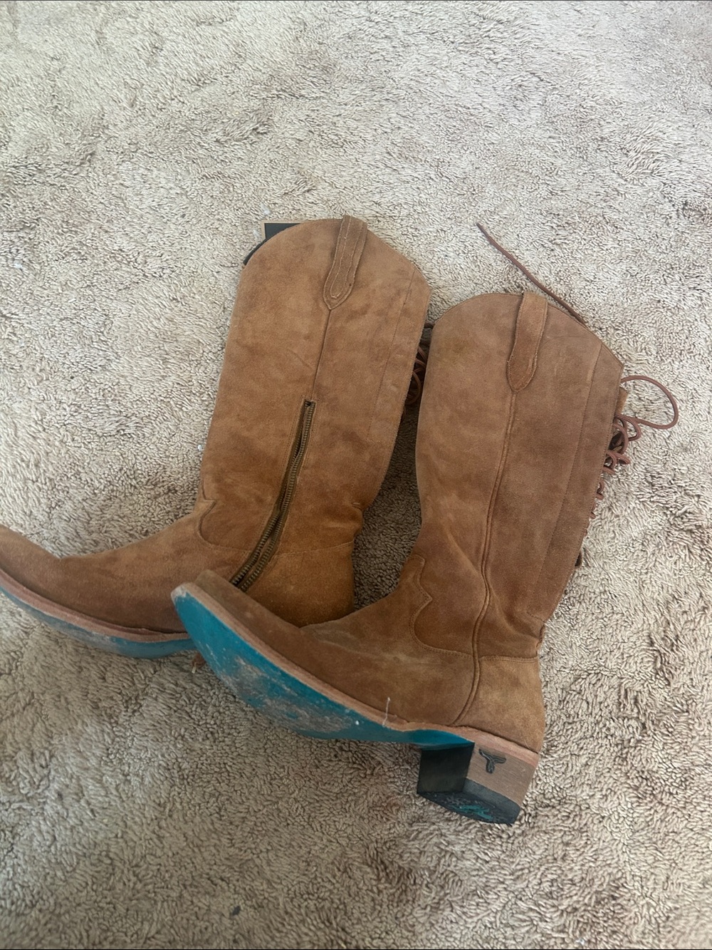 Women's Brown Suede Lane Cowgirl Boots